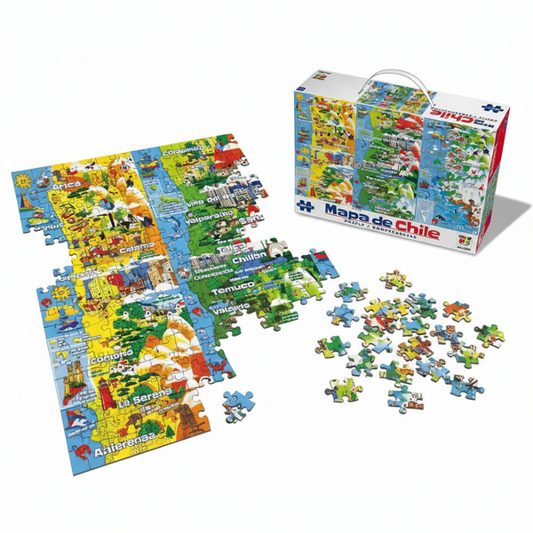 Puzzle 200 Piezas Mapa De Chile - Toyng - Toyng Chile