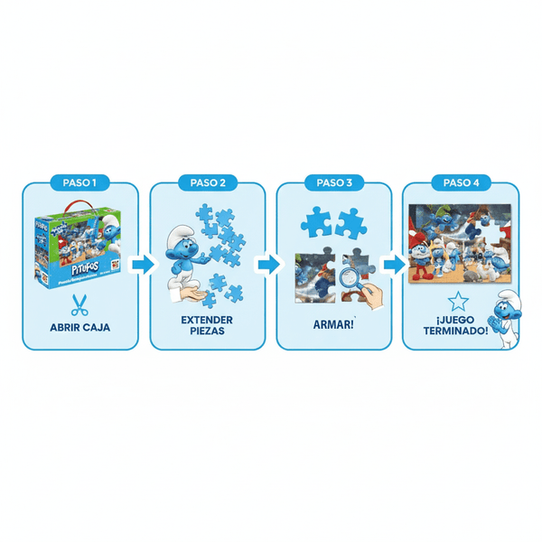 Puzzle 60 Piezas - Los Pitufos - Toyng Chile