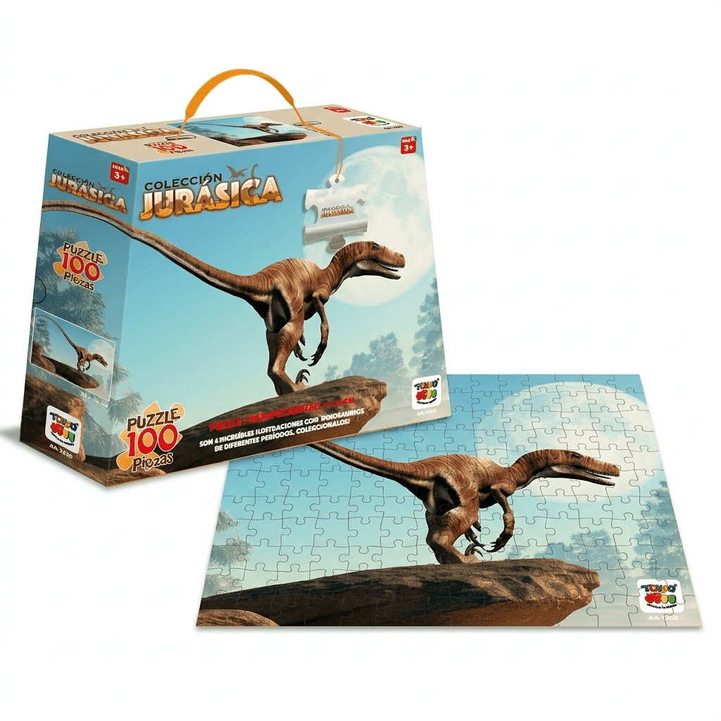 Puzzle Deinonychus Colección Jurásica (100 Piezas) - Toyng - Toyng Chile
