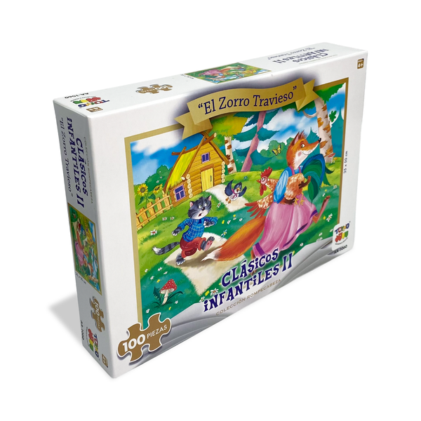 Puzzle El Zorro Travieso (100 Piezas) - Toyng - Toyng Chile