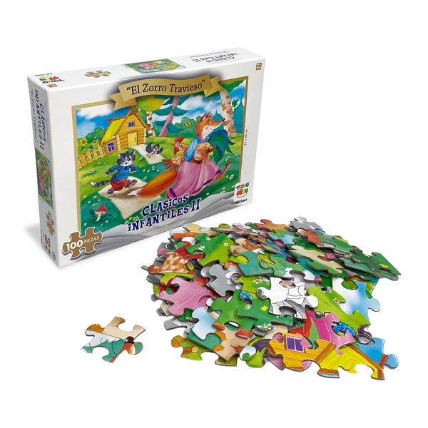 Puzzle El Zorro Travieso (100 Piezas) - Toyng - Toyng Chile