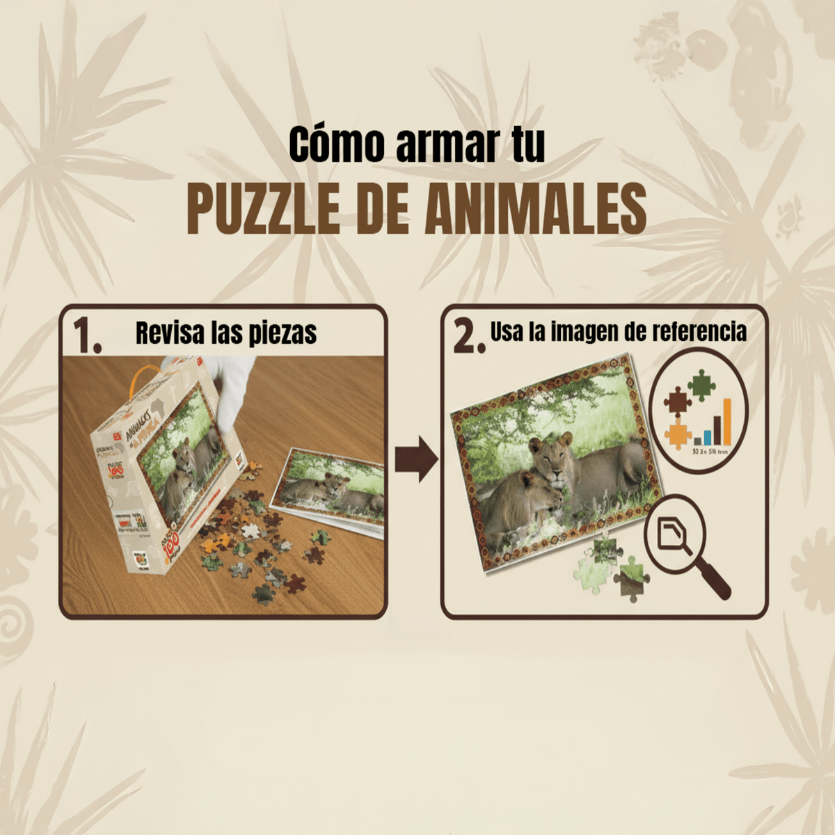 Puzzle Leones (100 Piezas) - Toyng - Toyng Chile