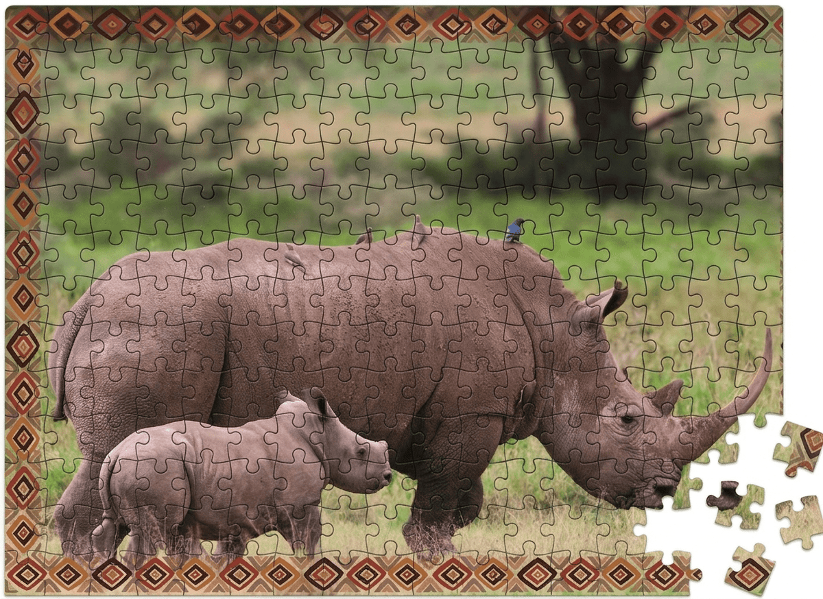 Puzzle Rinocerontes (100 Piezas) - Toyng - Toyng Chile