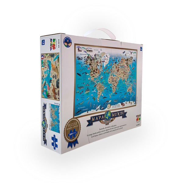 Puzzle Rompecabezas Mapamundi (200 Piezas) - Toyng - Toyng Chile