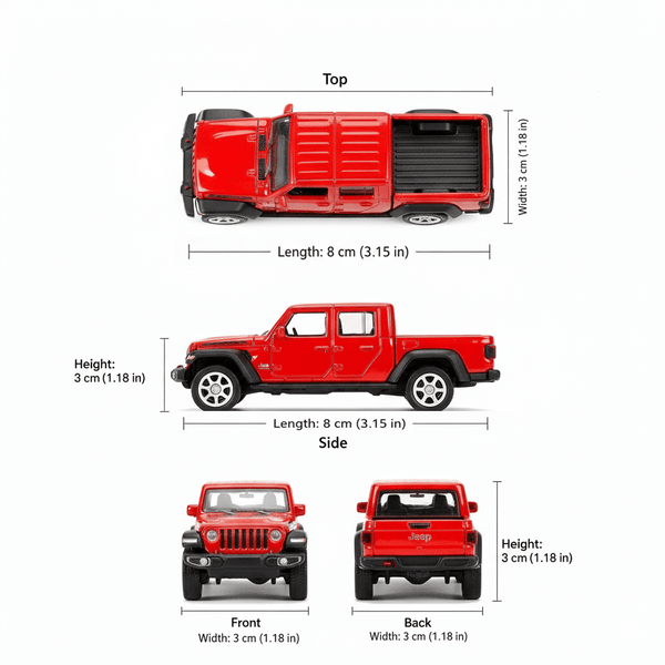 SUV Jeep Gladiator Escala 1:60 - Welly - Toyng Chile